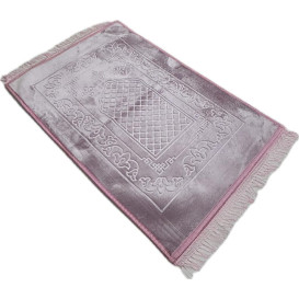 Tapis de Prière Molletonné Rose - Soundouss - 80 x120 cm