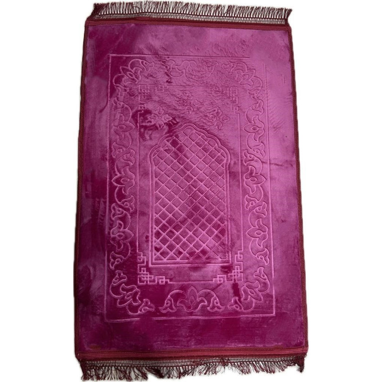 Tapis de Prière Molletonné Fuschia - Soundouss - 80 x120 cm