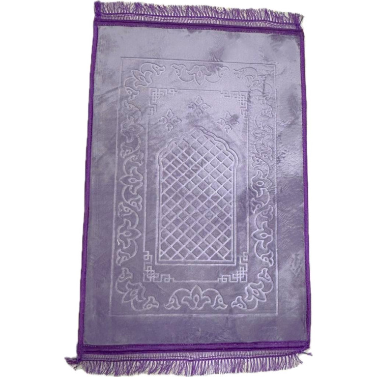 Tapis de Prière Molletonné Violet - Soundouss - 80 x120 cm