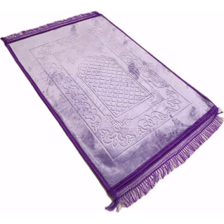 Tapis de Prière Molletonné Violet - Soundouss - 80 x120 cm