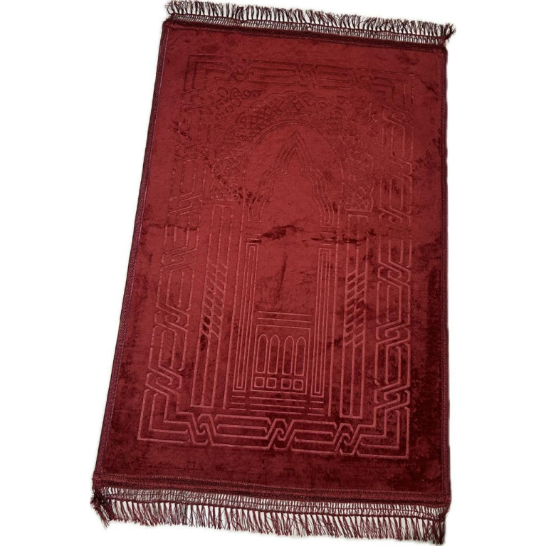 Tapis de Prière Molletonné Noir - Soundouss - 80 x120 cm