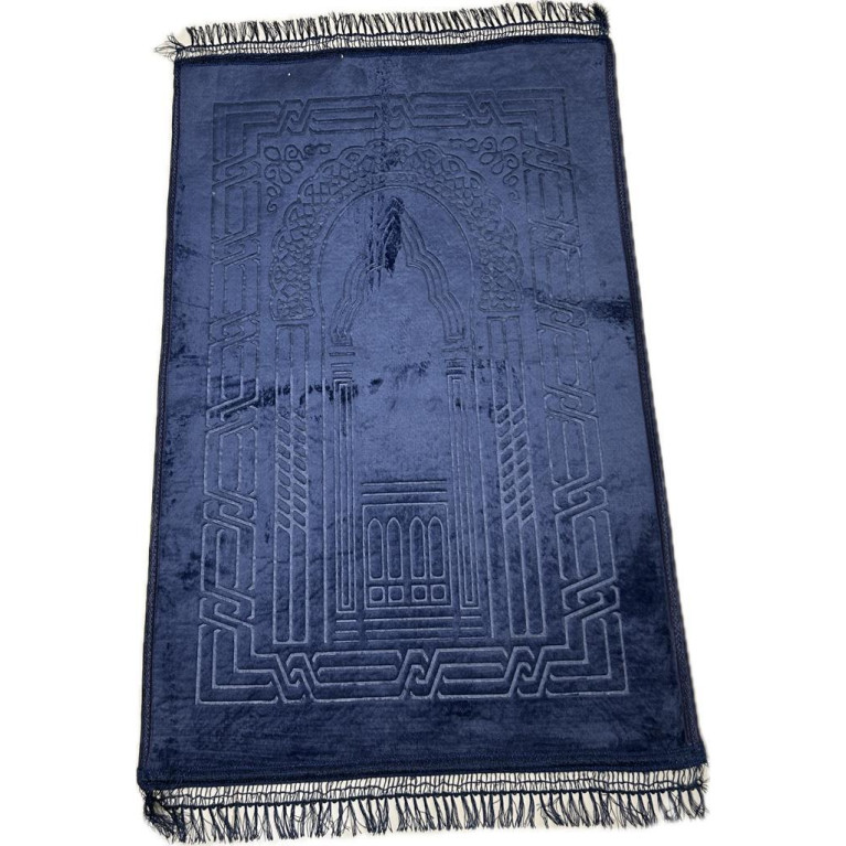 Tapis de Prière Molletonné Noir - Soundouss - 80 x120 cm