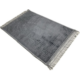 Tapis de Prière Molletonné Noir - Soundouss - 80 x120 cm