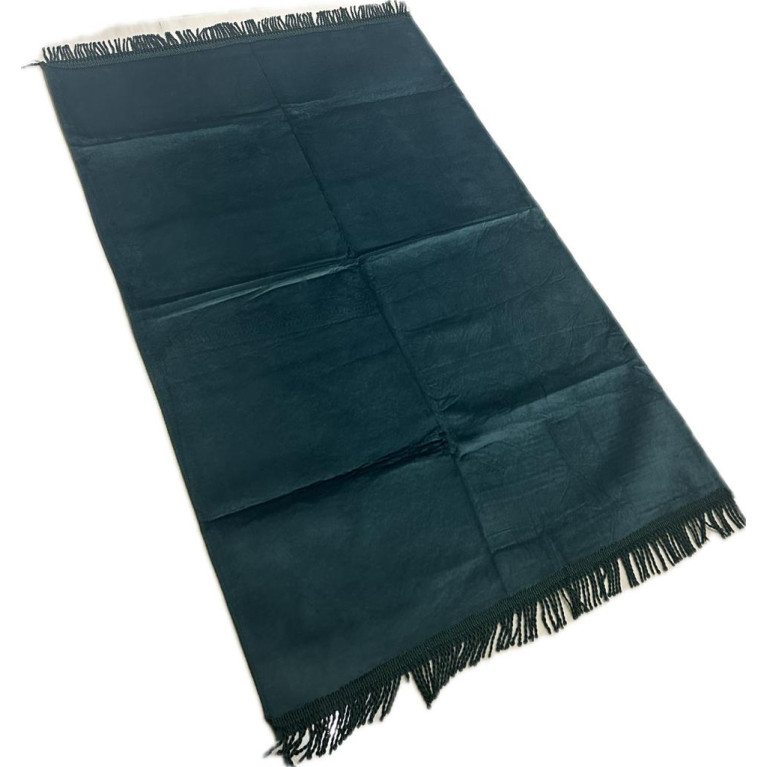 Tapis de Prière - Velours personnalisable Bleu Pétrole - Adulte - 69 x107 cm