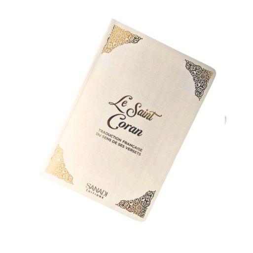 Le Saint Coran Couverture Souple - Langue : Français - Blanc - 13,50 x 20 cm - Editions Sanadi