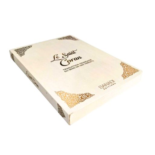 Le Saint Coran Couverture Souple - Langue : Français - Blanc - 13,50 x 20 cm - Editions Sanadi