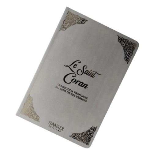 Le Saint Coran Couverture Souple - Langue : Français - Gris - 13,50 x 20 cm - Editions Sanadi