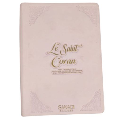 Le Saint Coran de Luxe - Langue : Français, Arabe et Phonétique - QR Code - Rose Pâle - 13,50 x 20 cm - Editions Sanadi