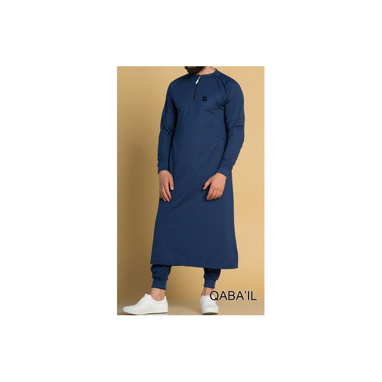 Qamis Long avec Saroual - Indigo - Qaba'il : Longline 