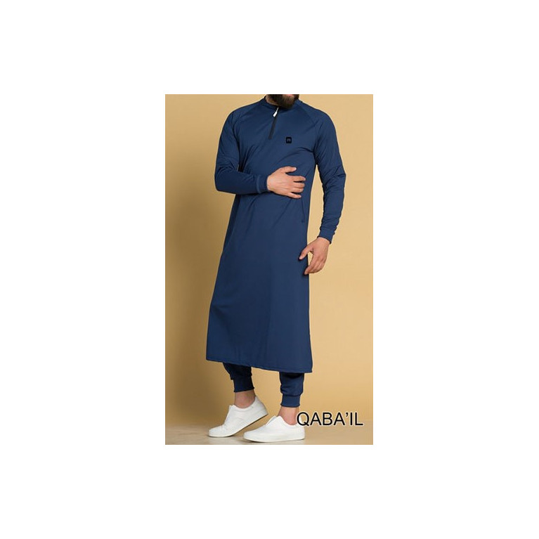 Qamis Long avec Saroual - Indigo - Qaba'il : Longline 