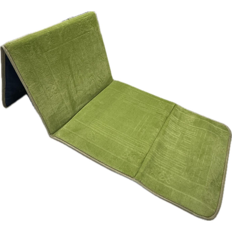 Tapis de Prière avec dossier et poche de rangement - Vert Clair