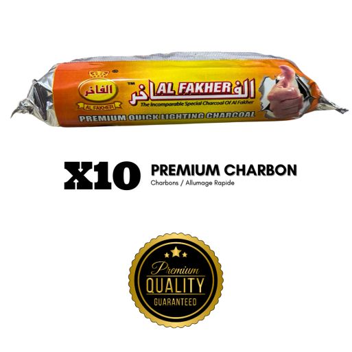 1 paquet de 10 Charbons pour Bruleur - Qualité Premium - Al Fakher