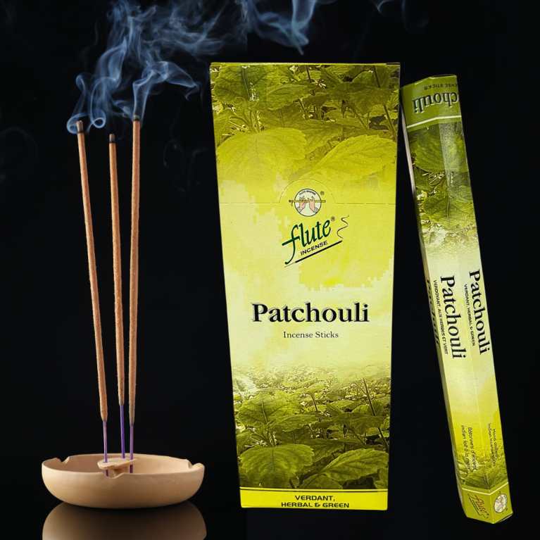 20 Bâtonnets d'Encens Patchouli d'Inde Fait à la Main : Atmosphère Apaisante - Encens Certifié Zéro Carbone - Cycle Brand