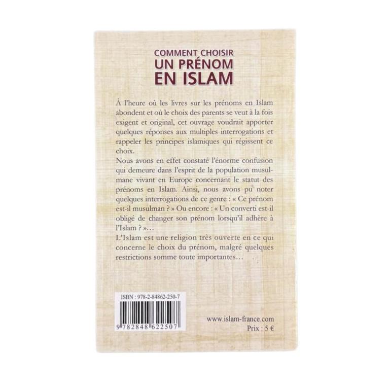 Comment Choisir un Prénom en Islam - Edition Tawhid