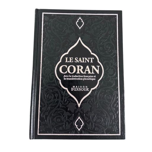 Le Saint Coran Noir - Arabe Français Phonétique Grand Format 18 x 25 cm- Maison d'Ennour