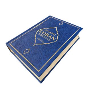 Le Saint Coran Bleu - Arabe Français Phonétique Grand Format 18 x 25 cm - Maison d'Ennour