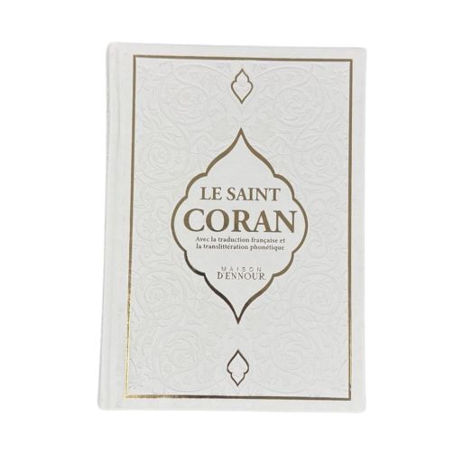 Le Saint Coran Blanc - Arabe Français Phonétique Grand Format 18 x 25 cm - Maison d'Ennour