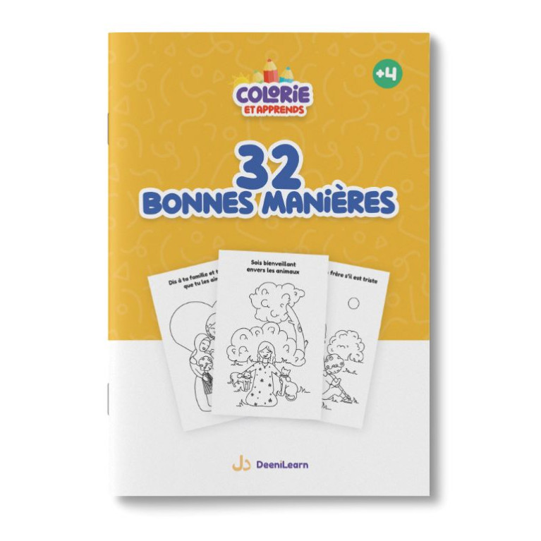 Colorie et Apprends : 32 Bonnes Manières - Edition DEENILEARN