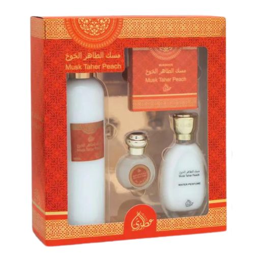 Musk Taher Peach - Coffret - Parfums Spray 250ml - Eau De Parfum 35ml - Bakhoor 40g - Oil 15ml - My Parfume