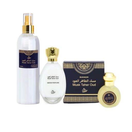 Musk Taher Oud - Coffret - Parfums Spray 250ml - Eau De Parfum 35ml - Bakhoor 40g - Oil 15ml - My Parfume