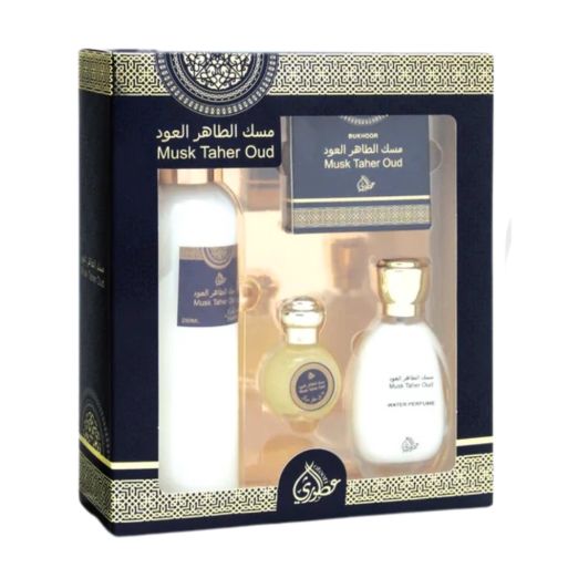 Musk Taher Oud - Coffret - Parfums Spray 250ml - Eau De Parfum 35ml - Bakhoor 40g - Oil 15ml - My Parfume