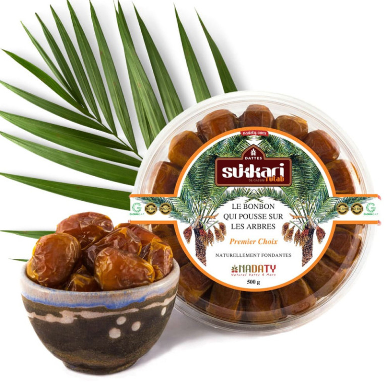 Dattes Sukkari Rutab - 100% Naturel - 500 gr - Madina Al Monowara - Arabie Saoudite - Nadaty