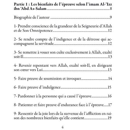 Les Bienfaits de L'Épreuve - Ibn Al-Qayyim- Edition Muslimlife
