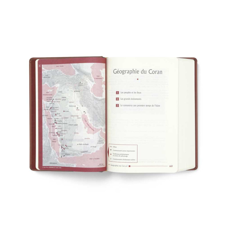 Le Noble Coran Cuir Brun - Bilingue avec Codes QR - FORMAT MOYEN 14 x 20 cm - Edition Tawhid