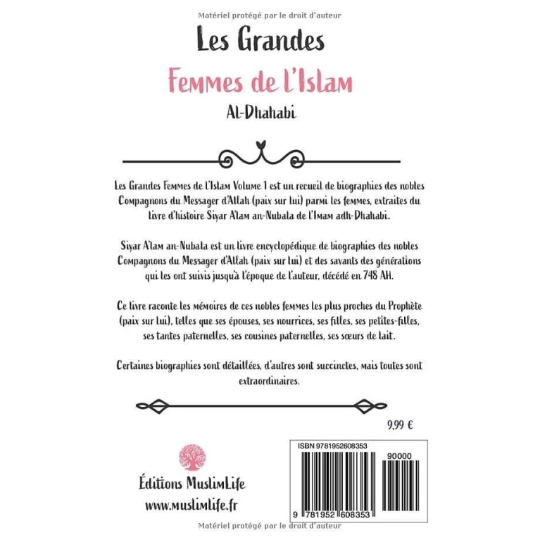 Les Grandes Femmes de L'islam - Al-Dhahabi- Edition Muslimlife