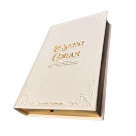 Le Saint Coran Blanc - Langue : Français, Arabe et Phonétique - Grand Format 17 x 25 cm - Editions Dar El Fikr