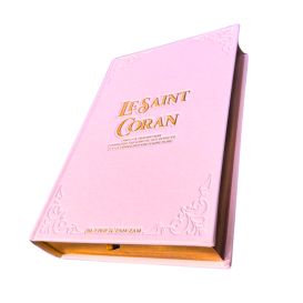 Le Saint Coran Rose Pâle - Langue : Français, Arabe et Phonétique - Grand Format 17 x 25 cm - Editions Dar El Fikr