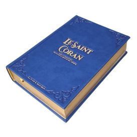 Le Saint Coran Bleu Nuit - Moyen 14 x 20 cm - Langue : Français et Arabe Hafs - Editions Dar El Fikr