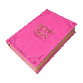 Le Saint Coran Rose Vif - Moyen 14 x 20 cm - Langue : Français et Arabe Hafs - Editions Dar El Fikr