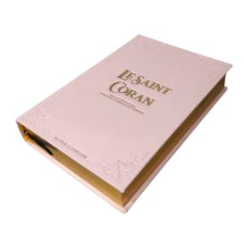 Le Saint Coran Rose Pâle - Grand Format 17 x 25 cm - Langue : Français et Arabe Hafs - Editions Dar El Fikr