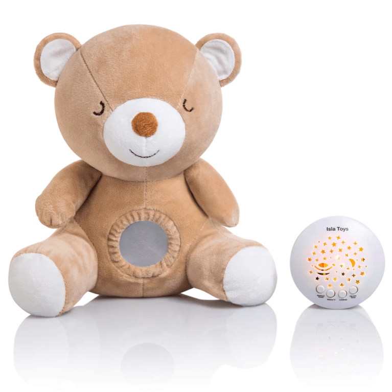 Nounours Détecteur de Pleurs : Ourson Veilleuse Coranique - Peluche de Qualité et Très Doux - Doudou Isla Toys