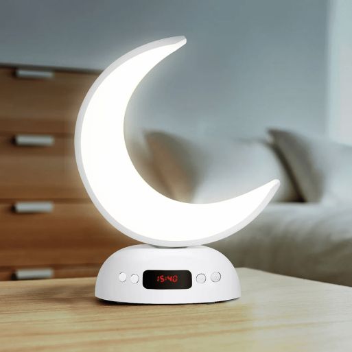 Veilleuse Coranique Lunaire - Design Croissant de Lune Lumineux - Haut-parleur Coran MP3 - Bluetooth - SQ-902 - Equantu