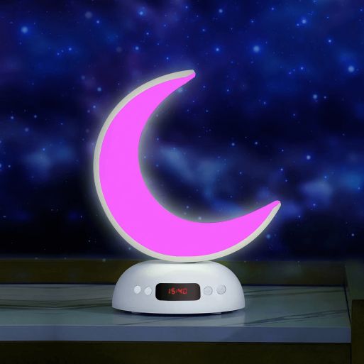 Veilleuse Coranique Lunaire - Design Croissant de Lune Lumineux - Haut-parleur Coran MP3 - Bluetooth - SQ-902 - Equantu