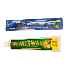 Brosse à dents et Dentifrice Herbal Miswak - 120gr + 50gr Gratuit - Laboratoire Dabur
