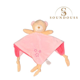 Nounours avec Grelot Rose Sans les Yeux - Soundouss