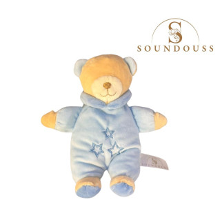 Nounours avec Grelot Bleu Sans les Yeux - Soundouss