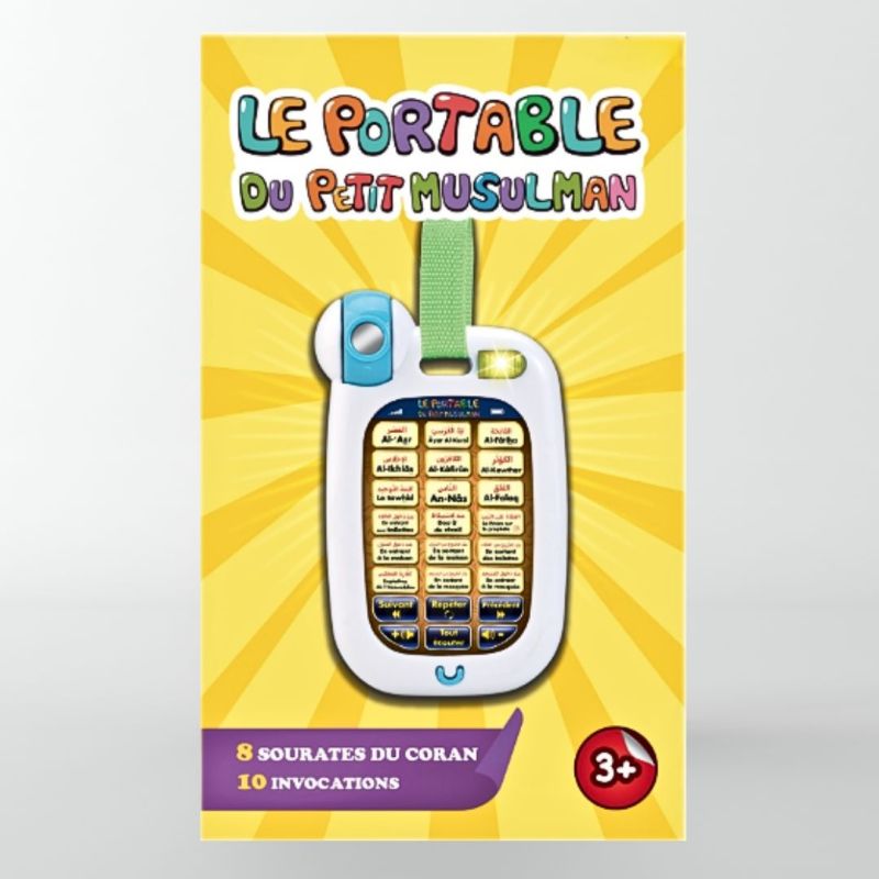 Jouet Téléphone Éducatif Islamique - Apprentissage Coran 18 Sourates - Arabe - Enfants 3+ - Bleu