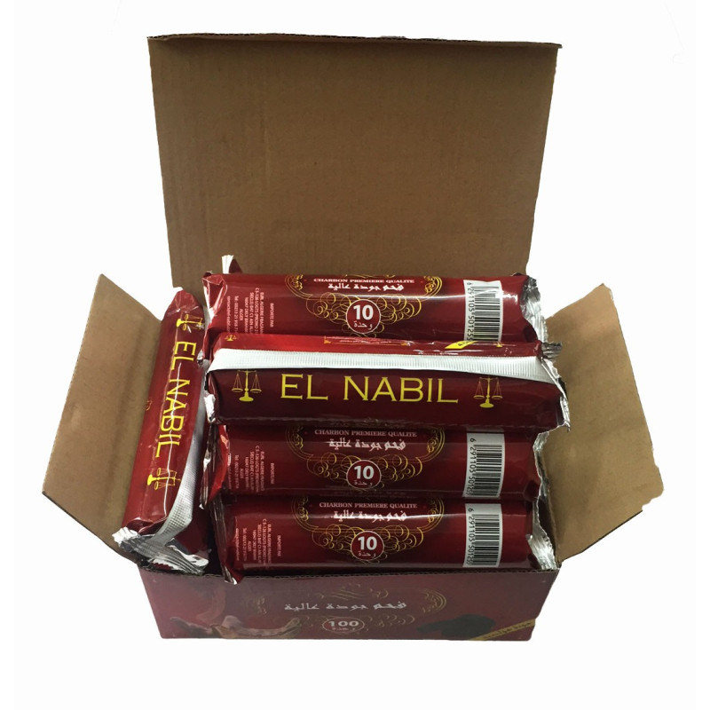 1 Boite de 100 Charbons pour Bruleur - Qualité Premium - El Nabil 1 Boite de 100 Charbons pour Bruleur - Qualité Premium - El Nabil