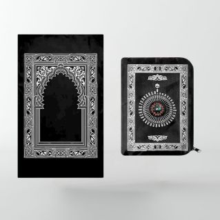 Tapis de Prière - Voyage - Format de Poche avec Boussole - Zipper