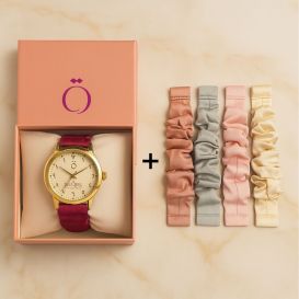 Bracelet montre pour femme avec ruban - 5 couleurs de bracelet.