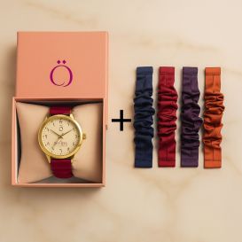 Bracelet montre pour femme avec ruban - 5 couleurs de bracelet.