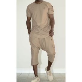 Ensemble IGO pour Homme - Sarouel Cargo et T-Shirt - Qaba’il
