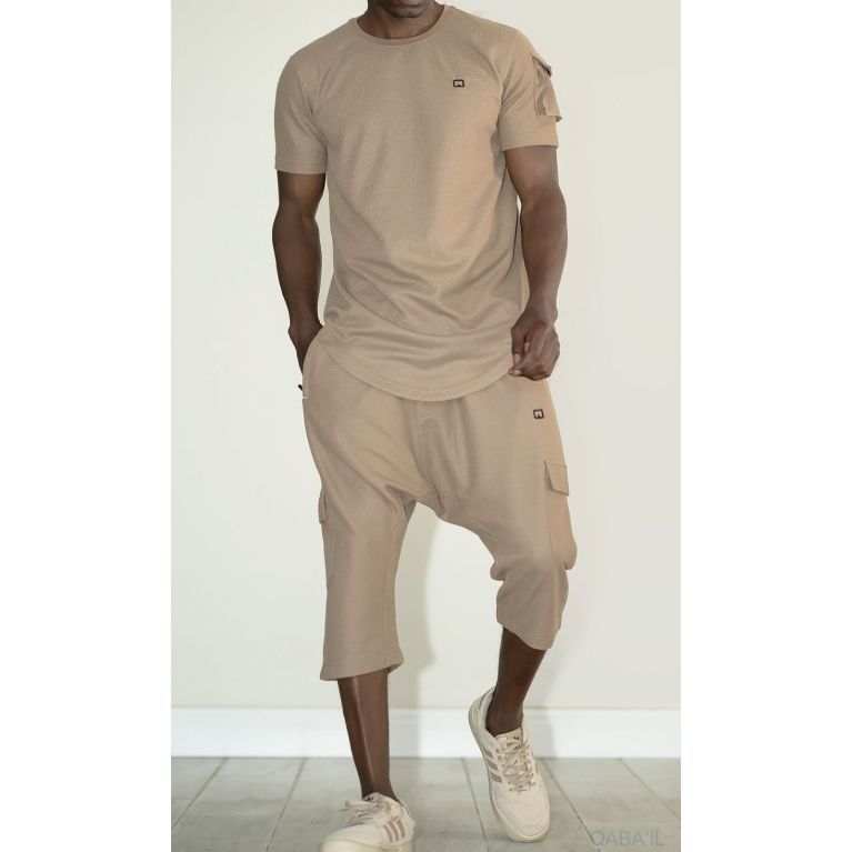 Ensemble IGO pour Homme - Sarouel Cargo et T-Shirt - Qaba’il Ensemble IGO pour Homme - Sarouel Cargo et T-Shirt - Qaba’il