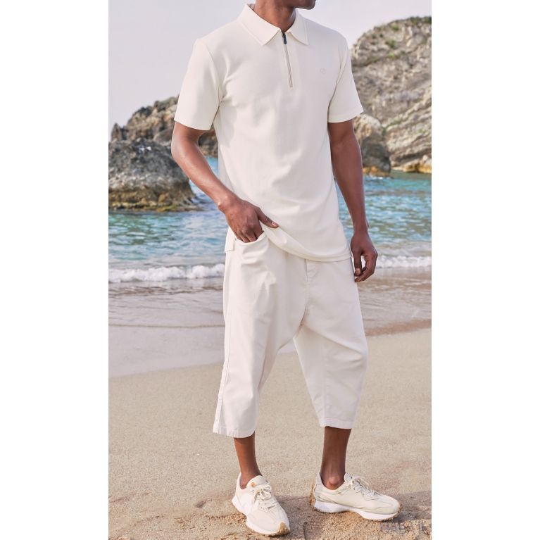 Saroual Été - Bermuda Cotton Stretch -Qaba'il S25 Saroual Été - Bermuda Cotton Stretch -Qaba'il S25