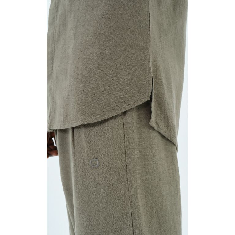 Ensemble 100% Coton Chemise Col Officier et Sarouel - Qaba'il Ensemble 100% Coton Chemise Col Officier et Sarouel - Qaba'il