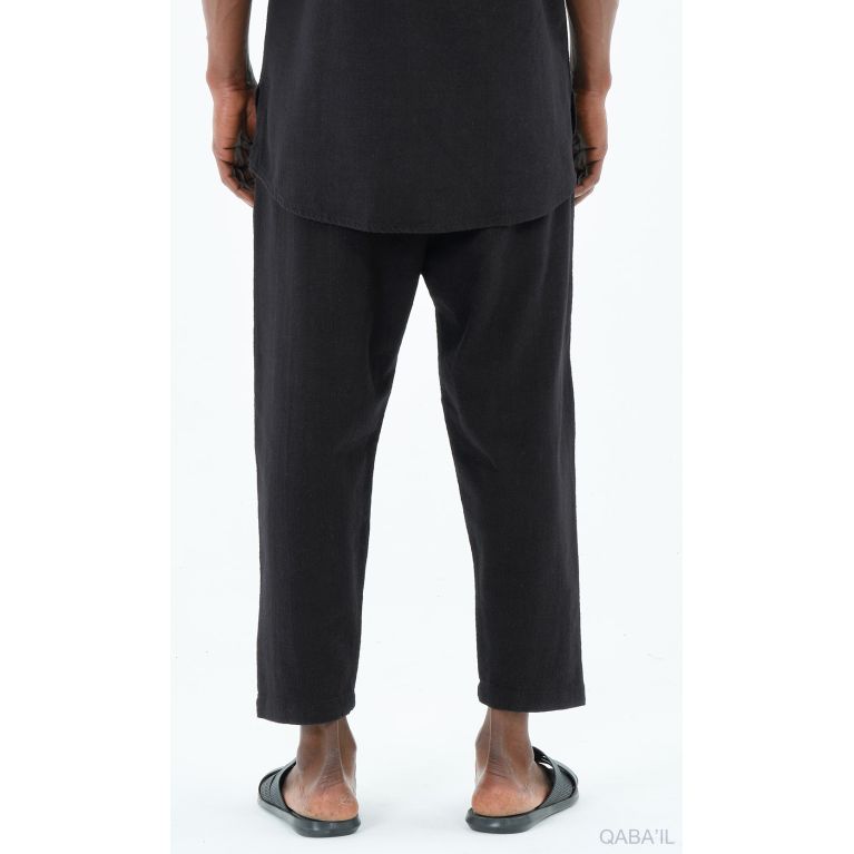 Ensemble 100% Coton Chemise Col Officier et Sarouel - Qaba'il Ensemble 100% Coton Chemise Col Officier et Sarouel - Qaba'il
